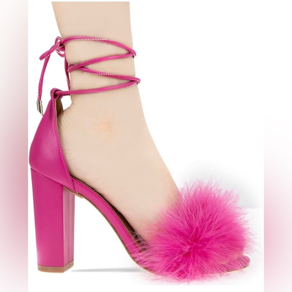 Never worn - BCBGeneration Barbie Pink Fluffy Heel - Picture 3 of 6